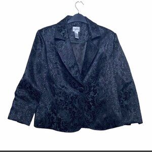 Chico’s‎ Black and Green Vintage Button Blazer